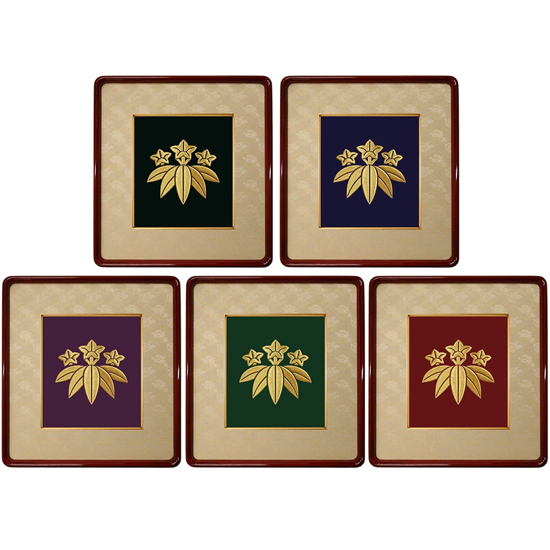 家紋刺繍額 -寿-