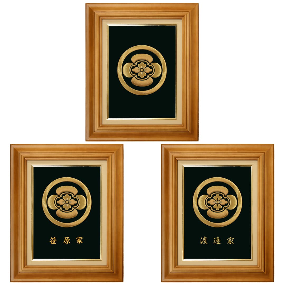 家紋刺繍額 -高砂-