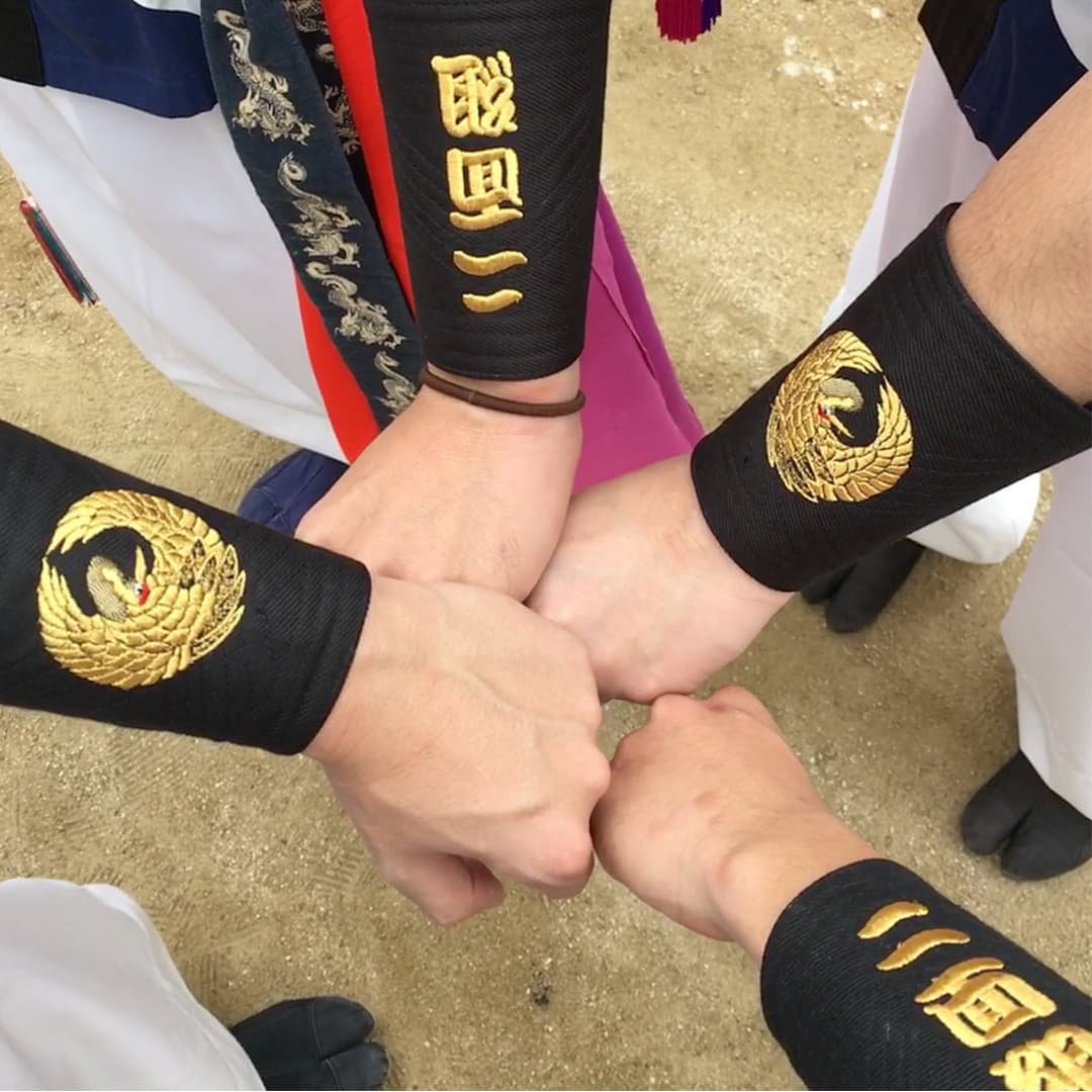 手甲-家紋刺繍-