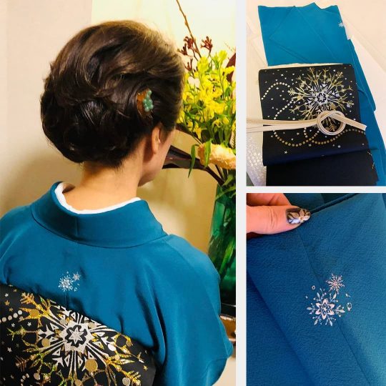 長野県　着物刺繍　オリジナルお洒落紋